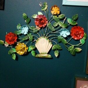 Vintage Metal floral wall art